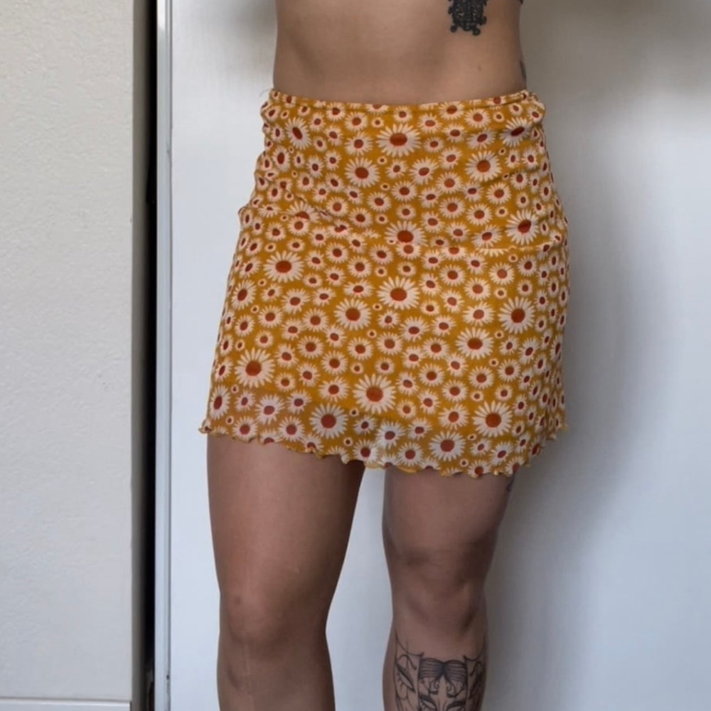 Urban Outfitters Sunflower Print Skirt